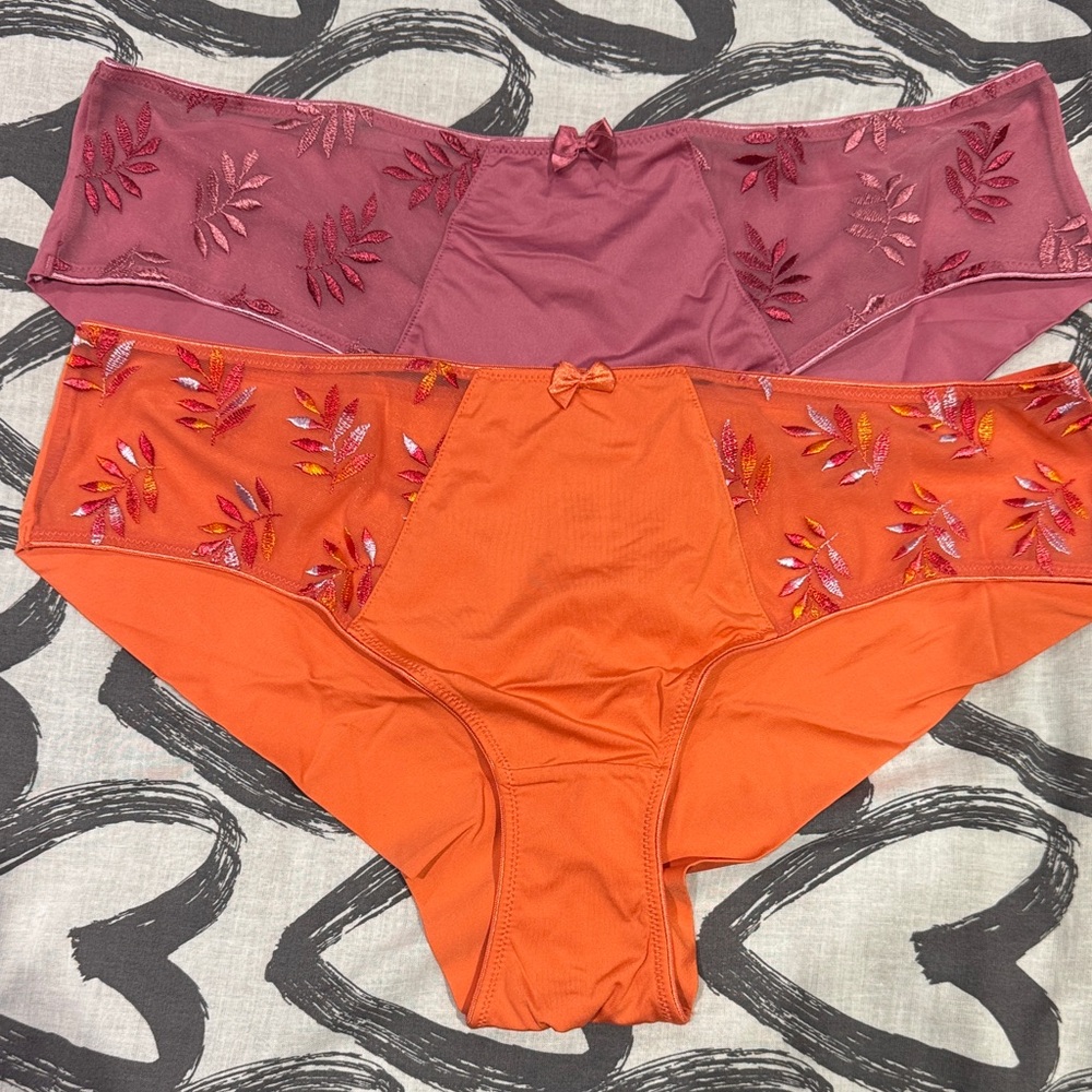 Panache Pink and Orange Lace Panties